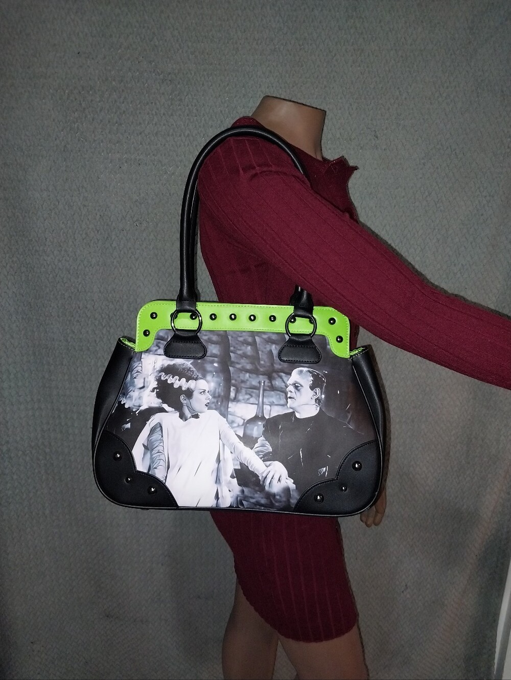 Rock Rebel Universal Bride Of Frankenstein We Belong Dead Handbag Bag. NWOT